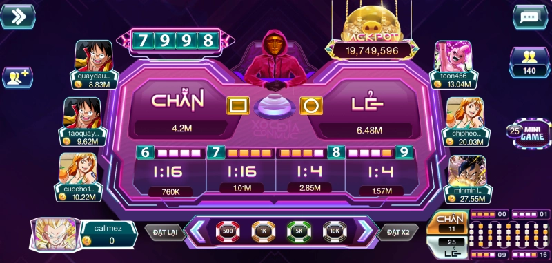 Xóc đĩa con mực 789Club 